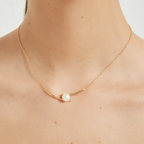 8-9mm Pearl Smile Necklace - House Of Pearls
